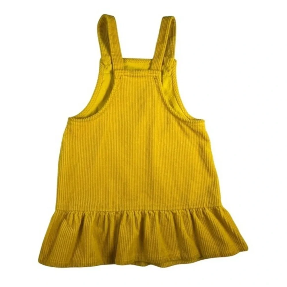 Art Class Toddler Girls Mustard Yellow Ribbed Corduroy Pinafore Dress | Size‎ 4T